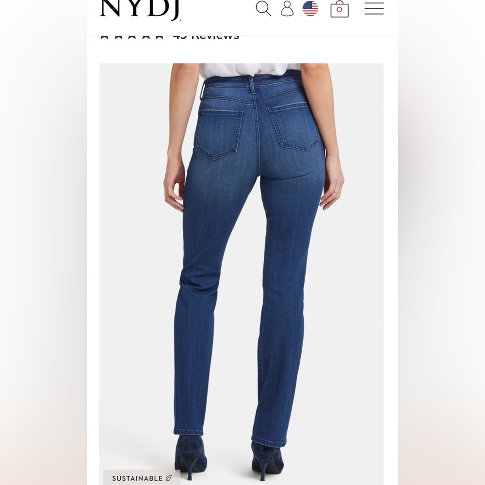 NYDJ Women's Blue Jeans stretch bootcut size 16 - Picture 13 of 13